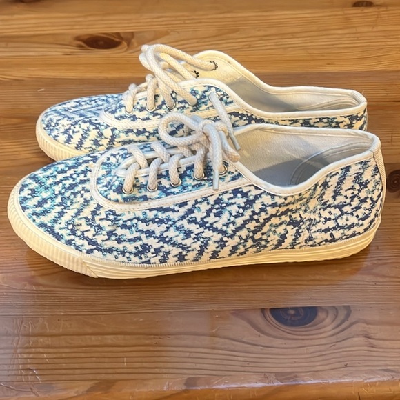 Startas Blue and Cream Lace Up‎ Sneakers size 40 or US 9 Made in Croatia - Picture 5 of 10